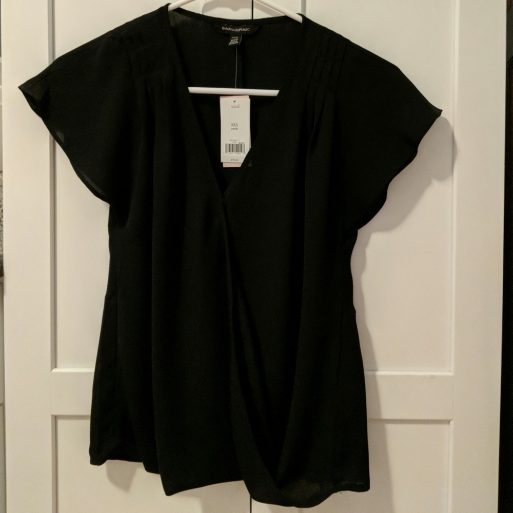 NWT Banana Republic Pleated Wrap Top